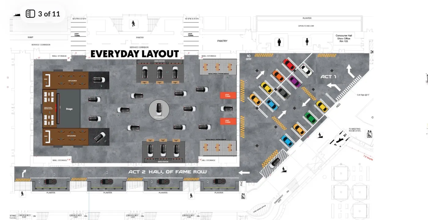 LA Auto Show floor plan — everyday layout